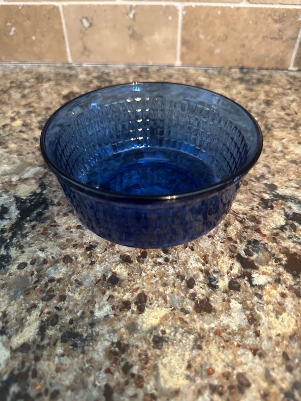 Vintage Cobalt Blue Glass Bowl 5”